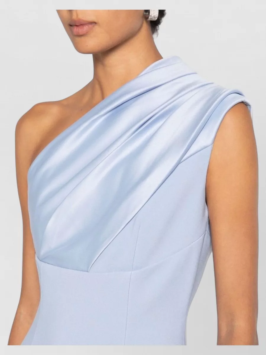 Solace London Draped One-Shoulder Sleeveless Maxi Dress