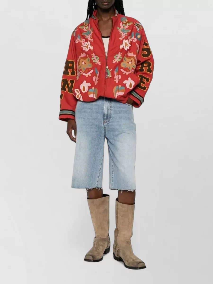 Front Street Embroidered Bomber Jacket