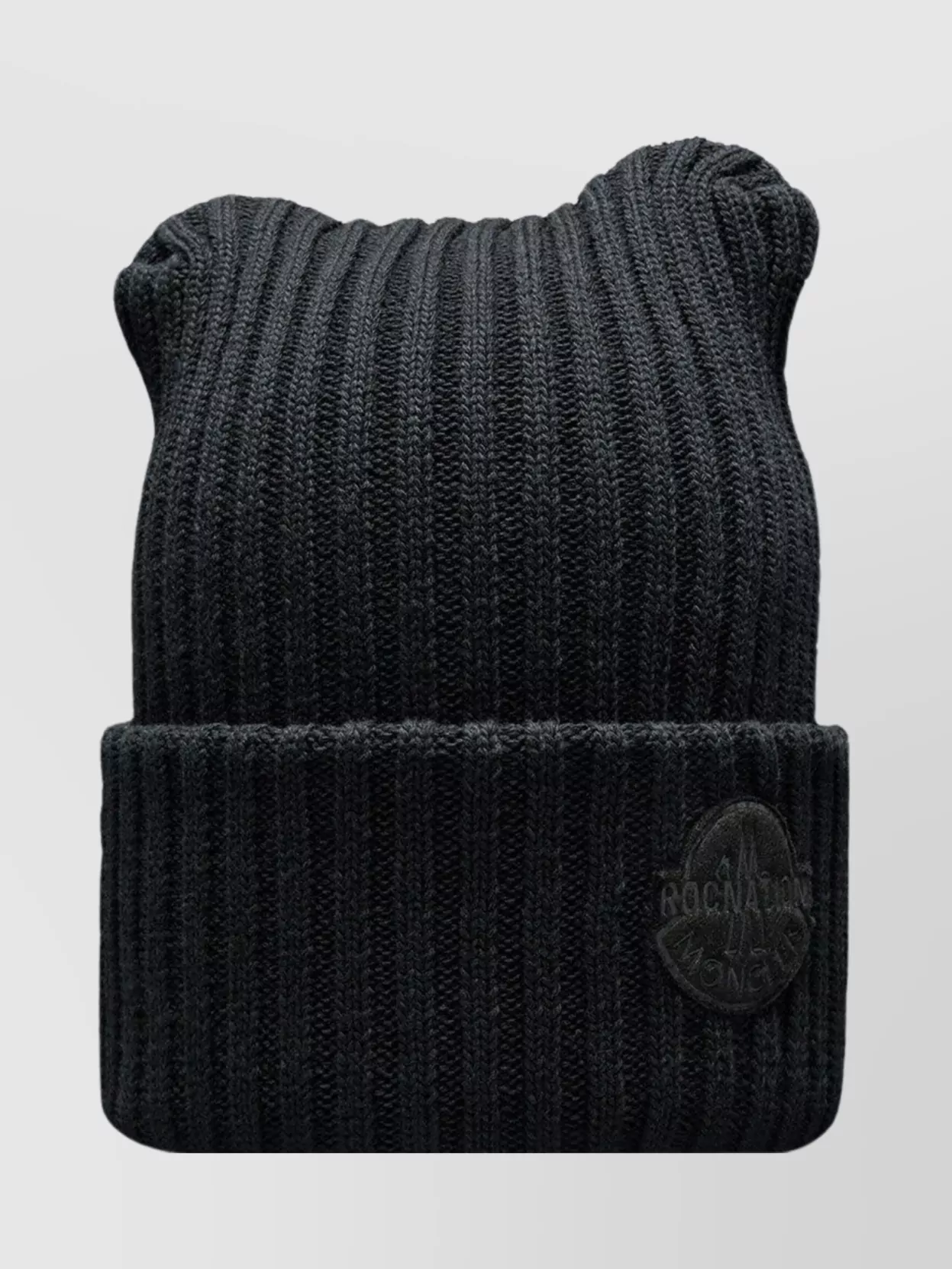 Shop Moncler Genius Folded Wool Beanie Collaboration Moncler X Roc Nation In Black