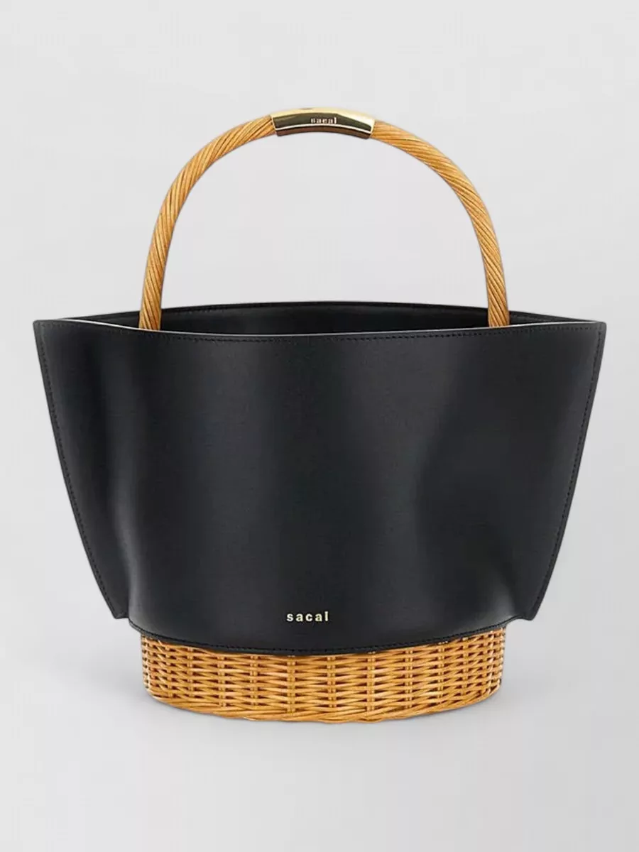Sacai leather bucket shoulder bag