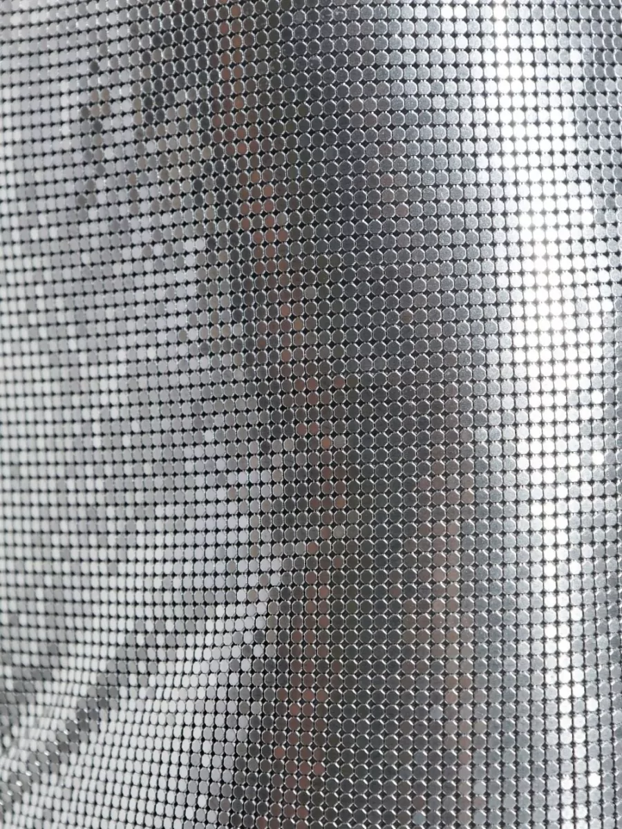 Versace Midi Skirt Nylon Silk Metallic Finish