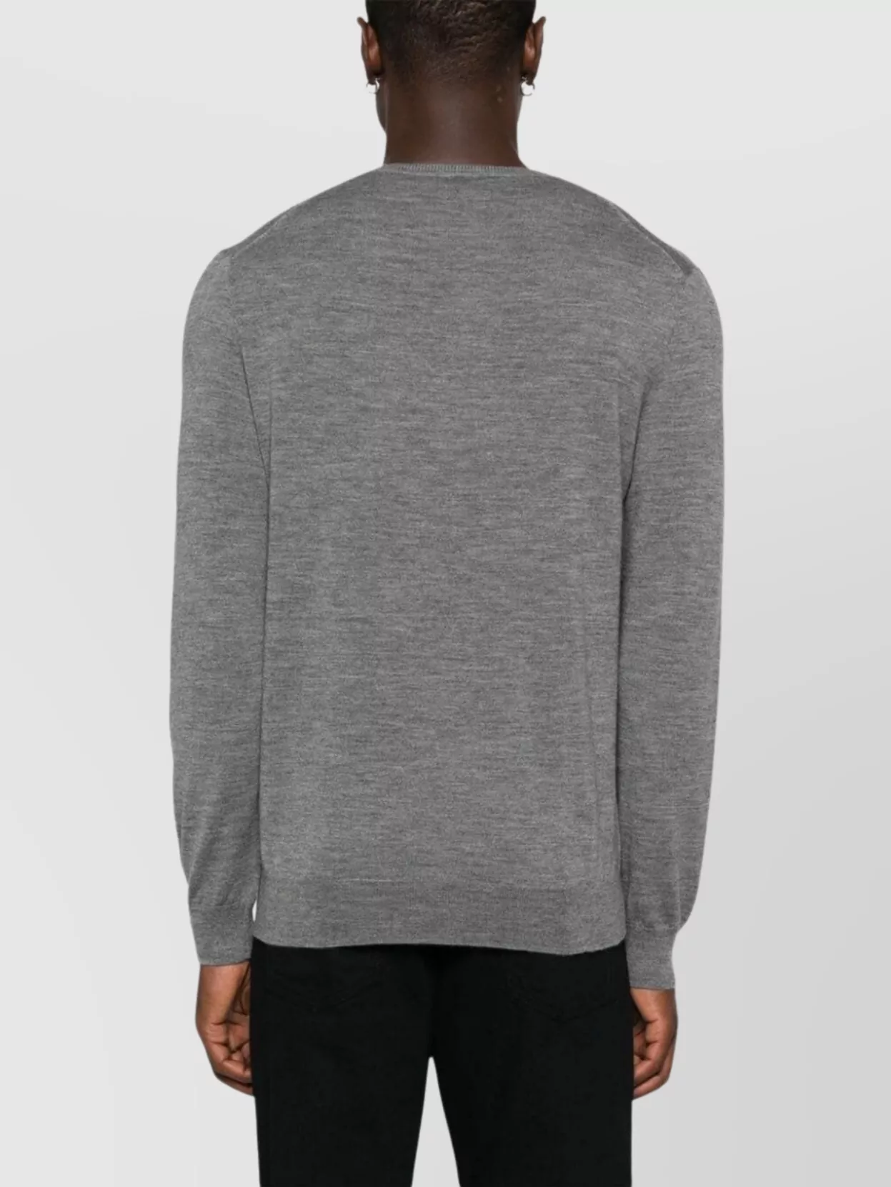 Ralph Lauren Wool V-Neck Sweater Mélange Effect
