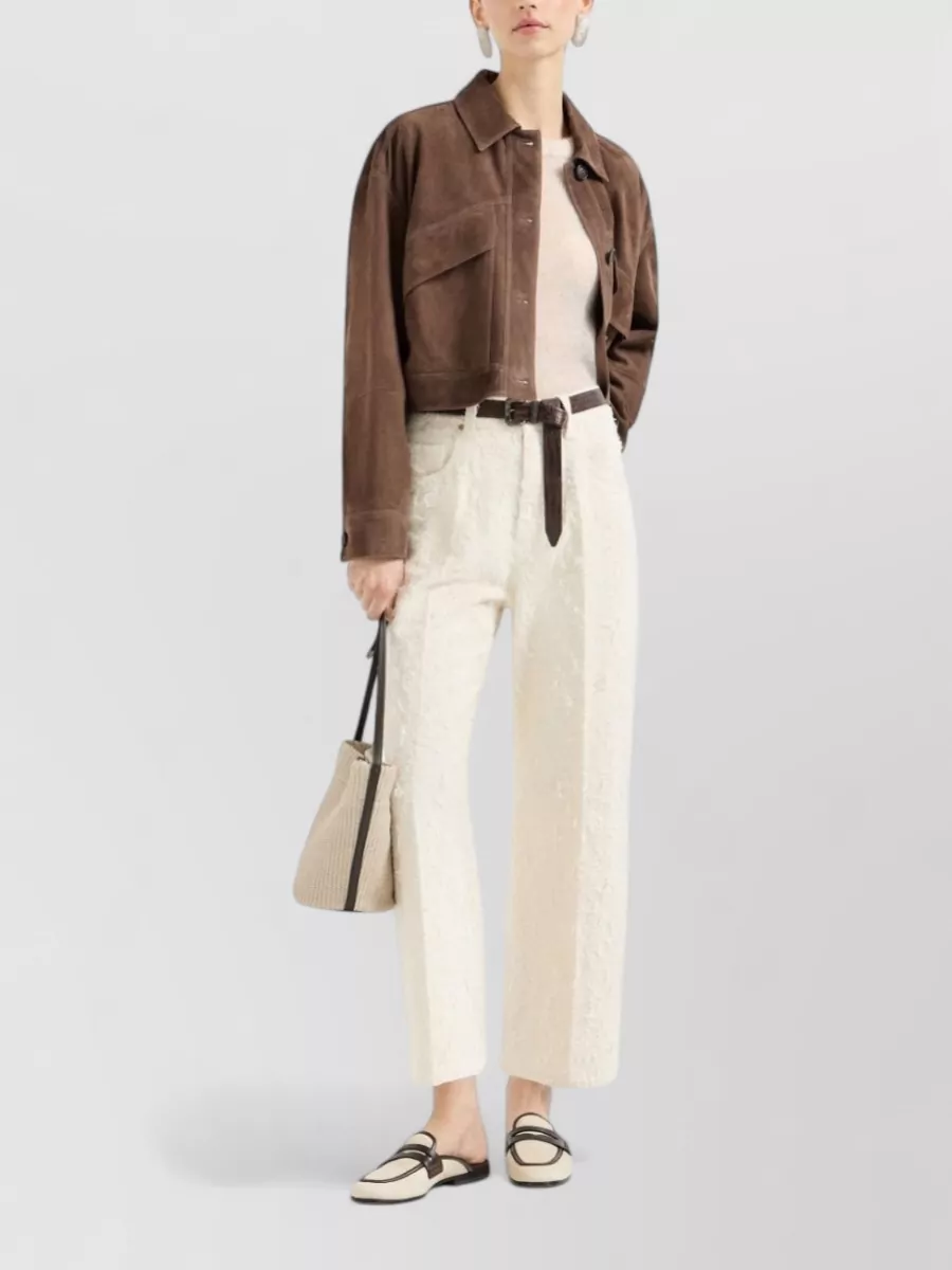 Brunello Cucinelli Leather Oversized Coat