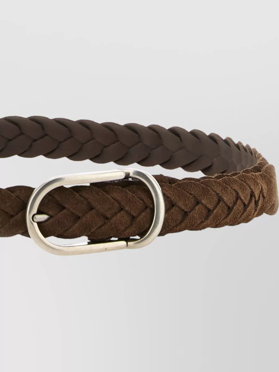 Brunello Cucinelli Suede Woven Belt