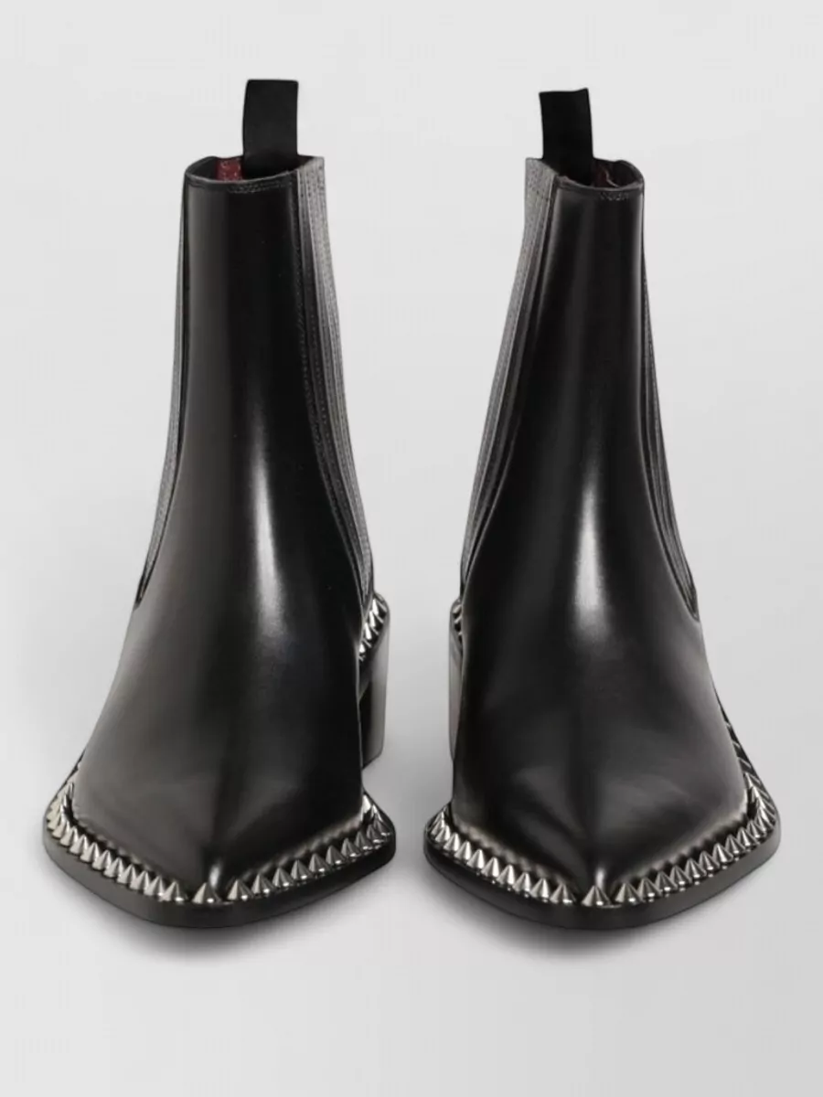Dolce&Gabbana leather studded chelsea ankle boots