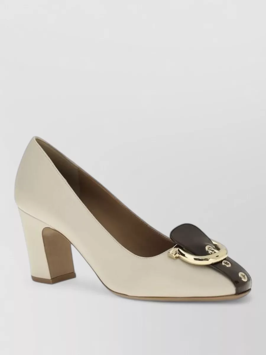 Ferragamo leather high heel pumps