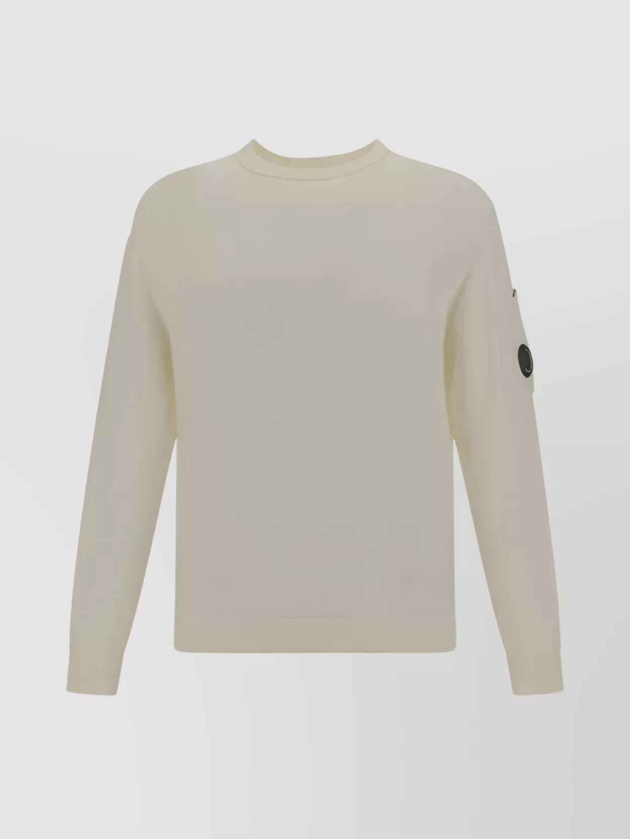 Shop C.p. Company Crew Neck Sweater Slit Pocket