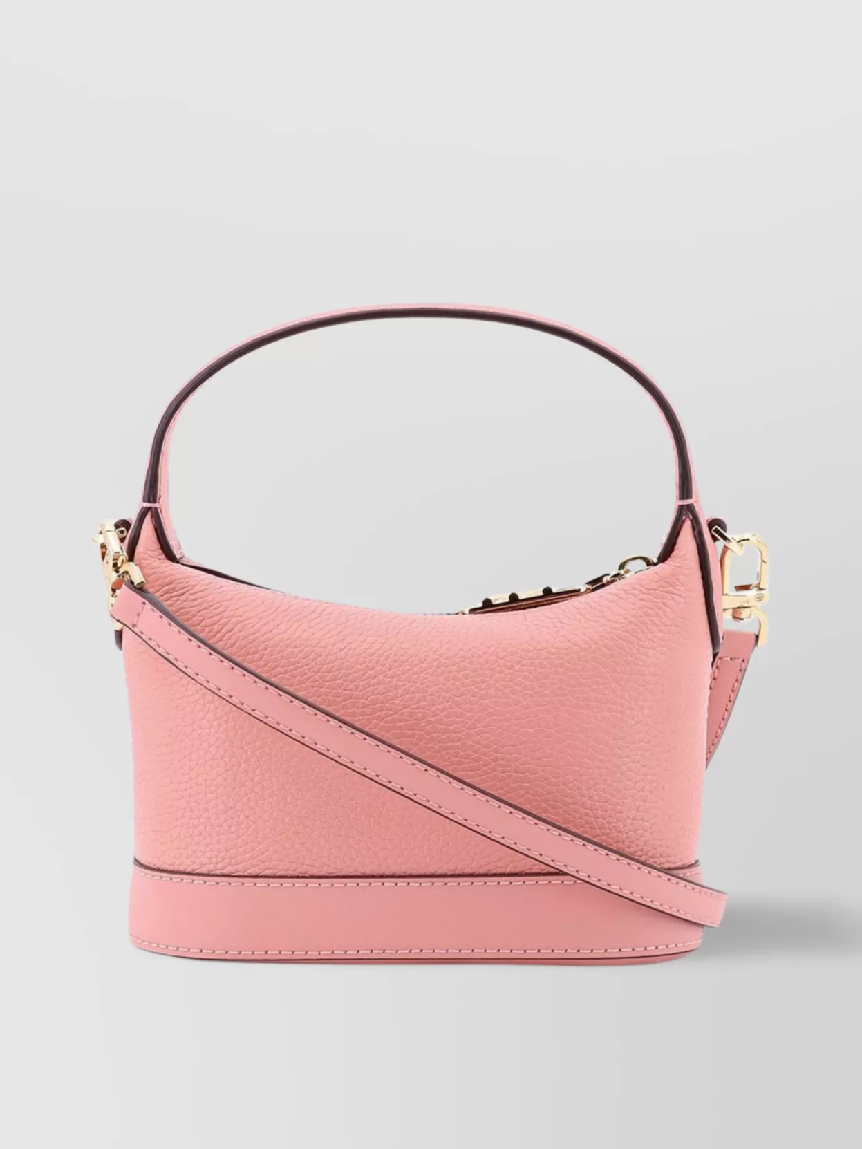 Michael Kors Logo Frontal Leather Handbag With Removable Strap