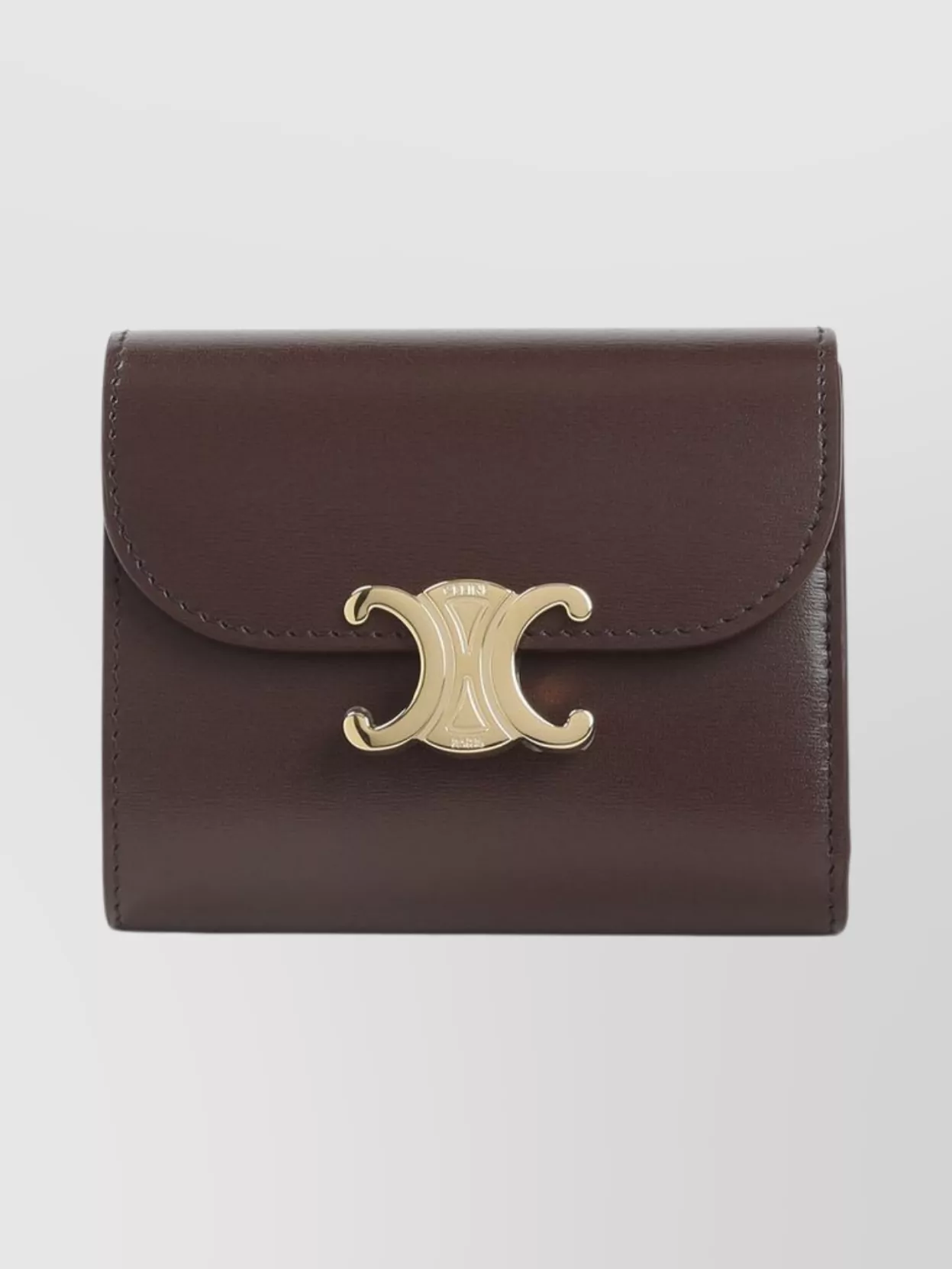 Celine Small Wallet With Flap And Hardware In Brown
