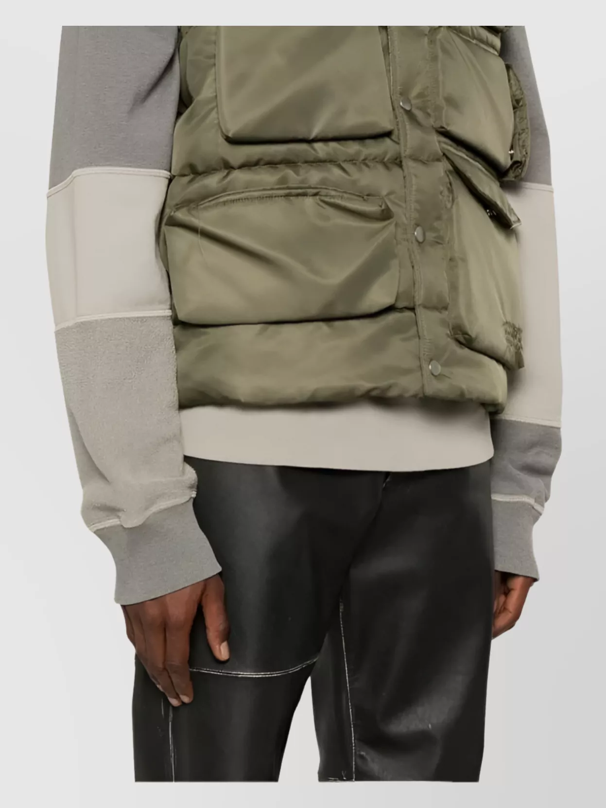 Mm6 Maison Margiela Padded Mandarin Collar Cargo Jacket