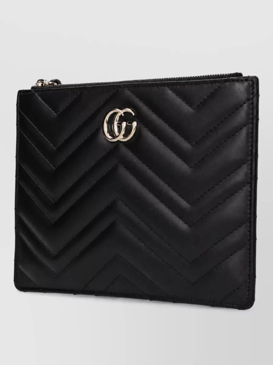 Gucci Marmont Leather Clutch Bag