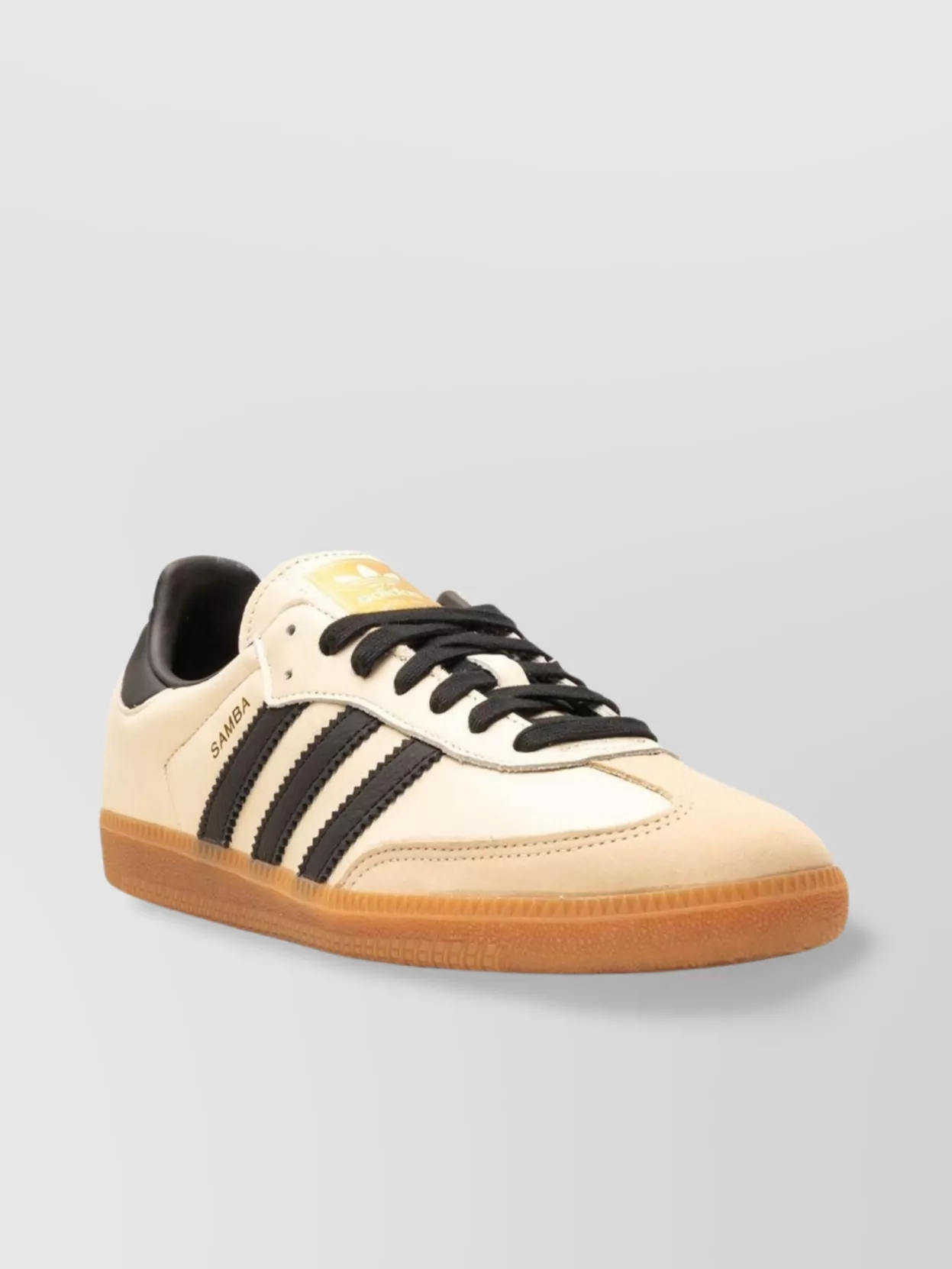 Adidas Originals Leather Low-top Sneakers Gum-rubber Sole In Orange