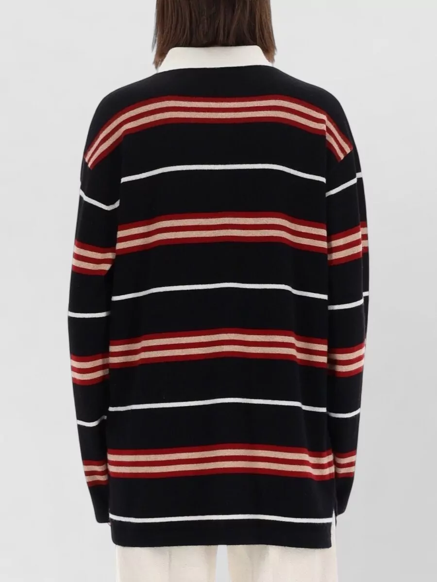 Guest In Residence Striped Cashmere Polo Shirt