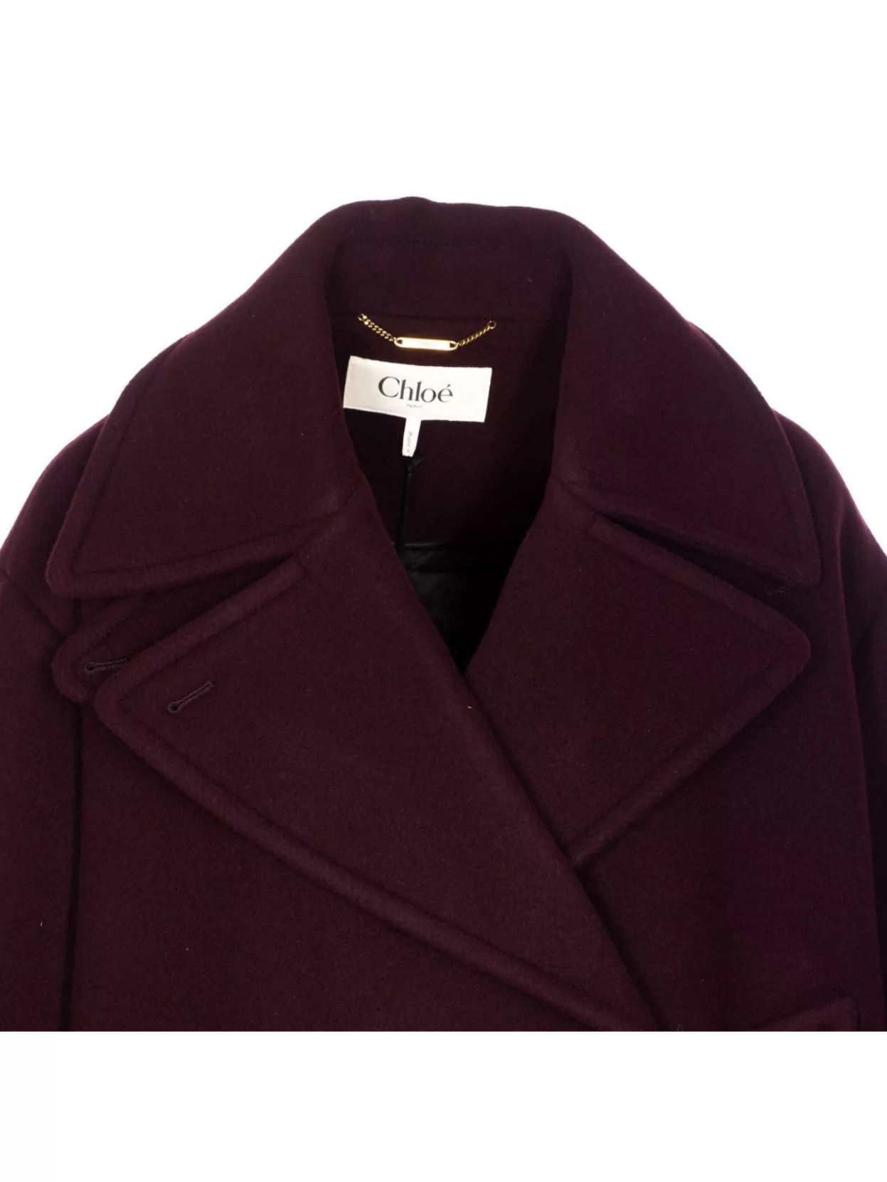 Chloé Double-Breasted Cropped Jacket Pockets
