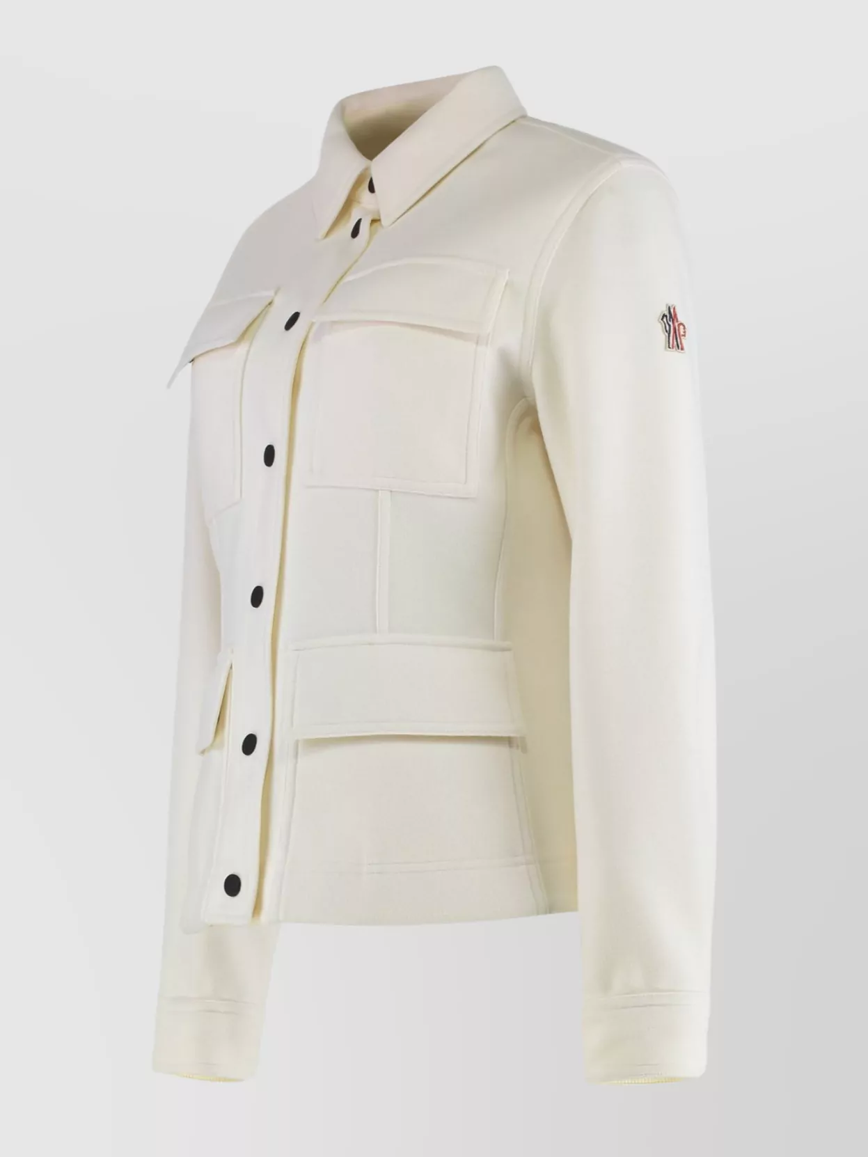 Moncler Grenoble Long Sleeve Shirt In Interlock In White