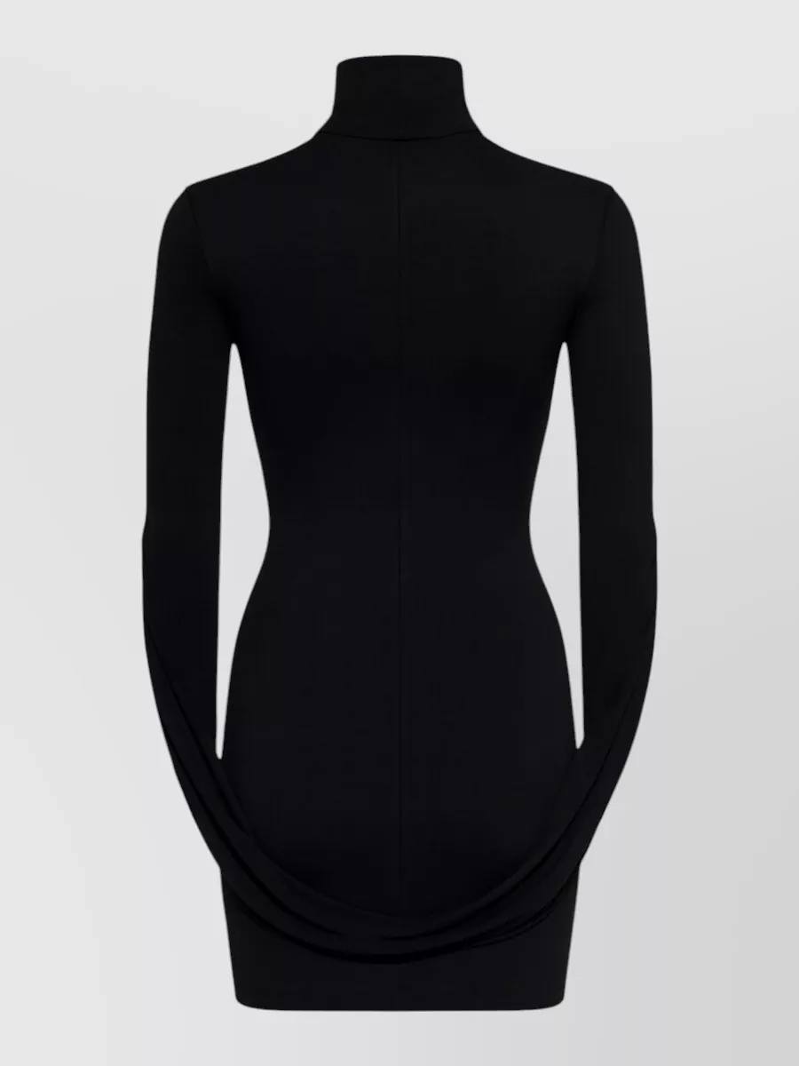 Alexander Wang Draped Mini Dress High Neck Cut Out