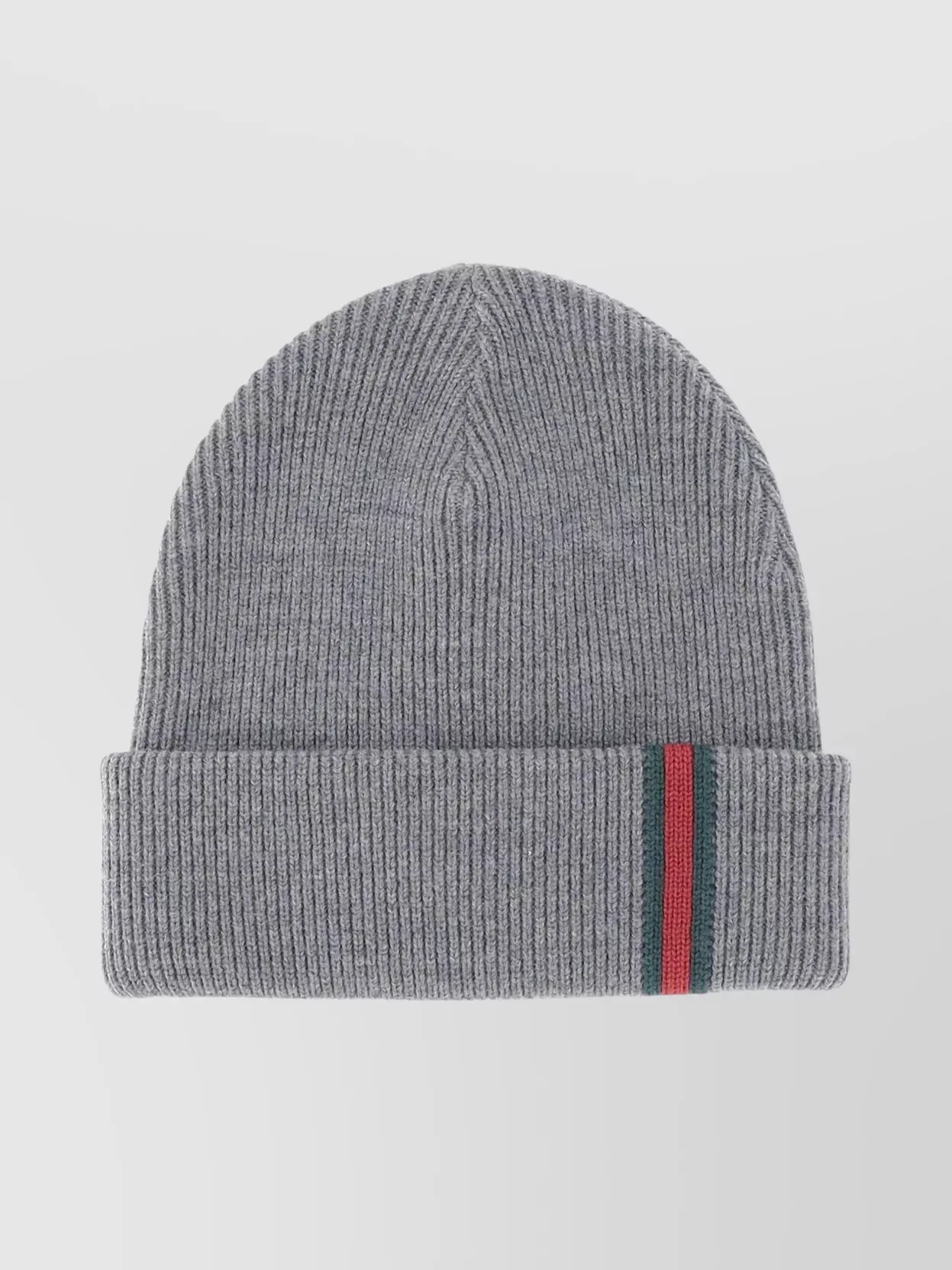 Gucci Ribbed Wool Hat Featuring Web Design
