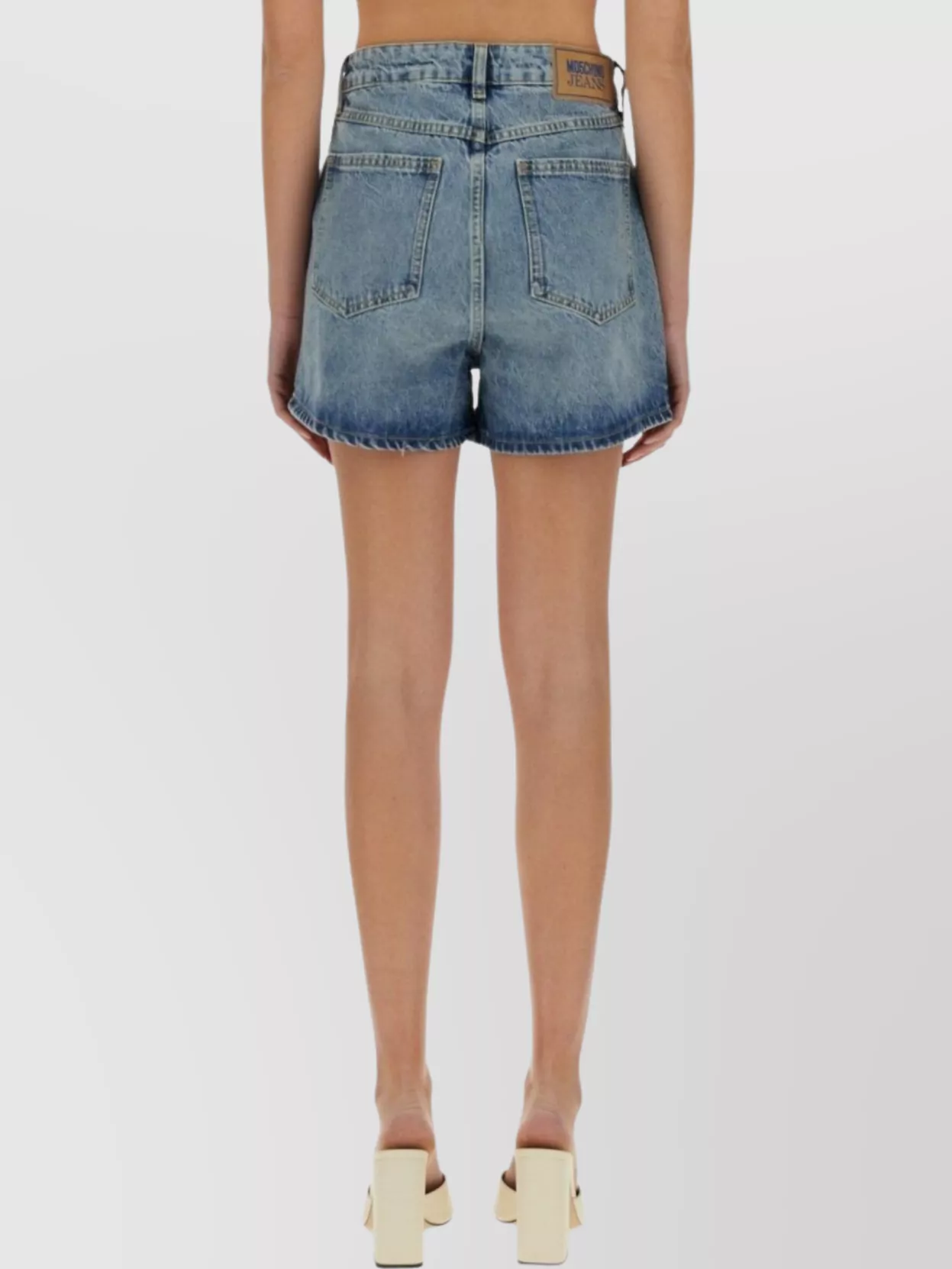 Moschino Denim Shorts Featuring Belt Loops