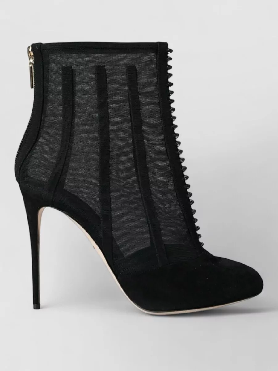 Dolce&Gabbana Suede Mesh Ankle Boots