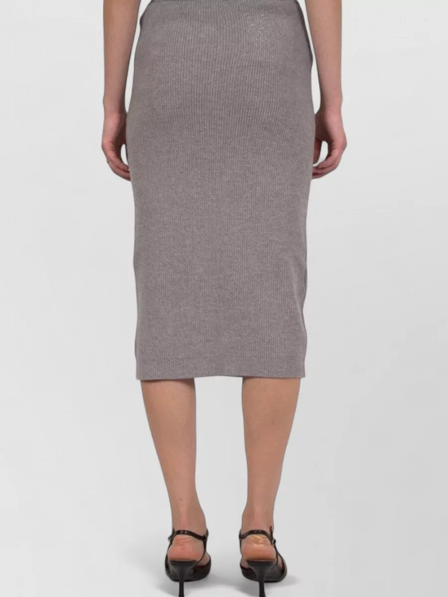 Peserico Silk Cashmere Wool Midi Skirt