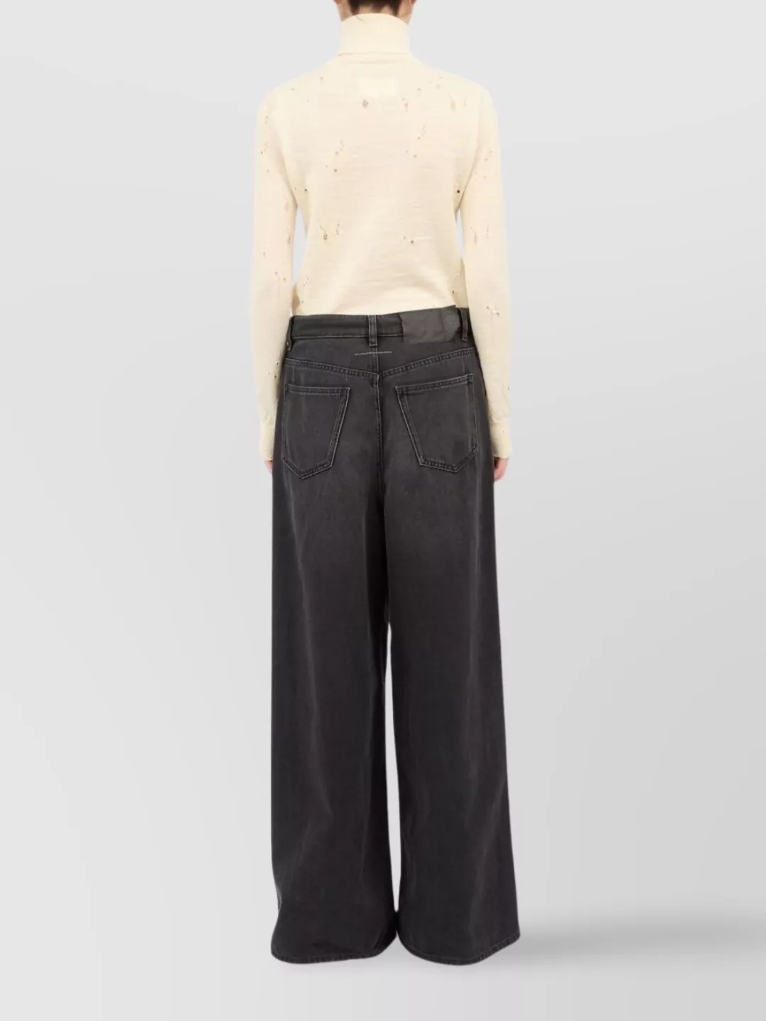 Mm6 Maison Margiela Loose Fit Denim Cotton Trousers