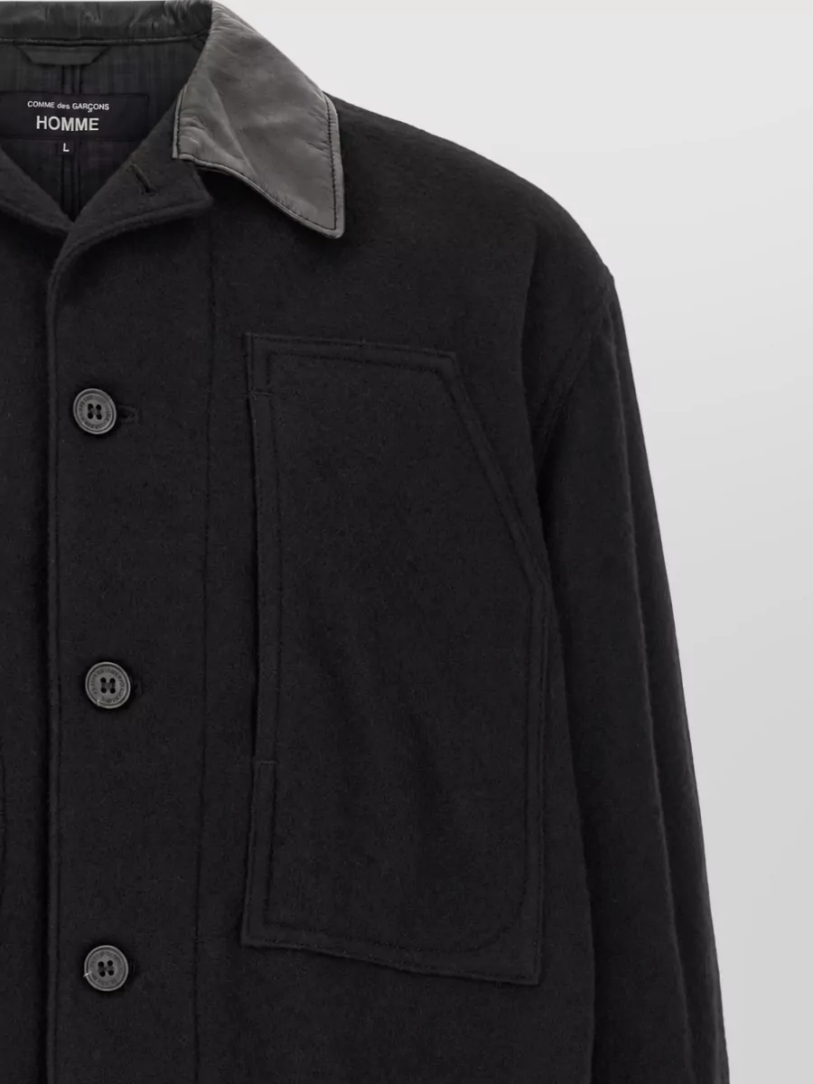 Comme Des Garçons Wool Single Breasted Coat