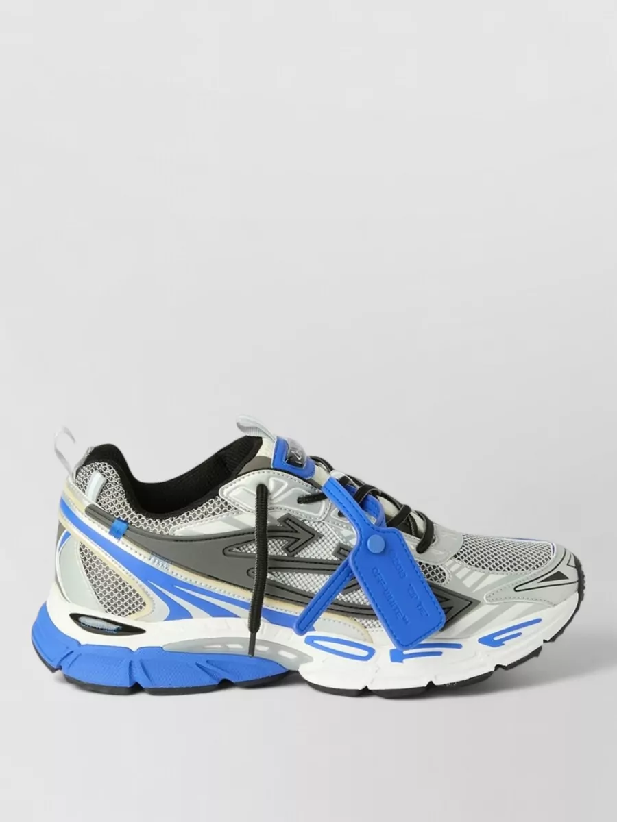 Off-White Paneled Low-Top Sneakers
