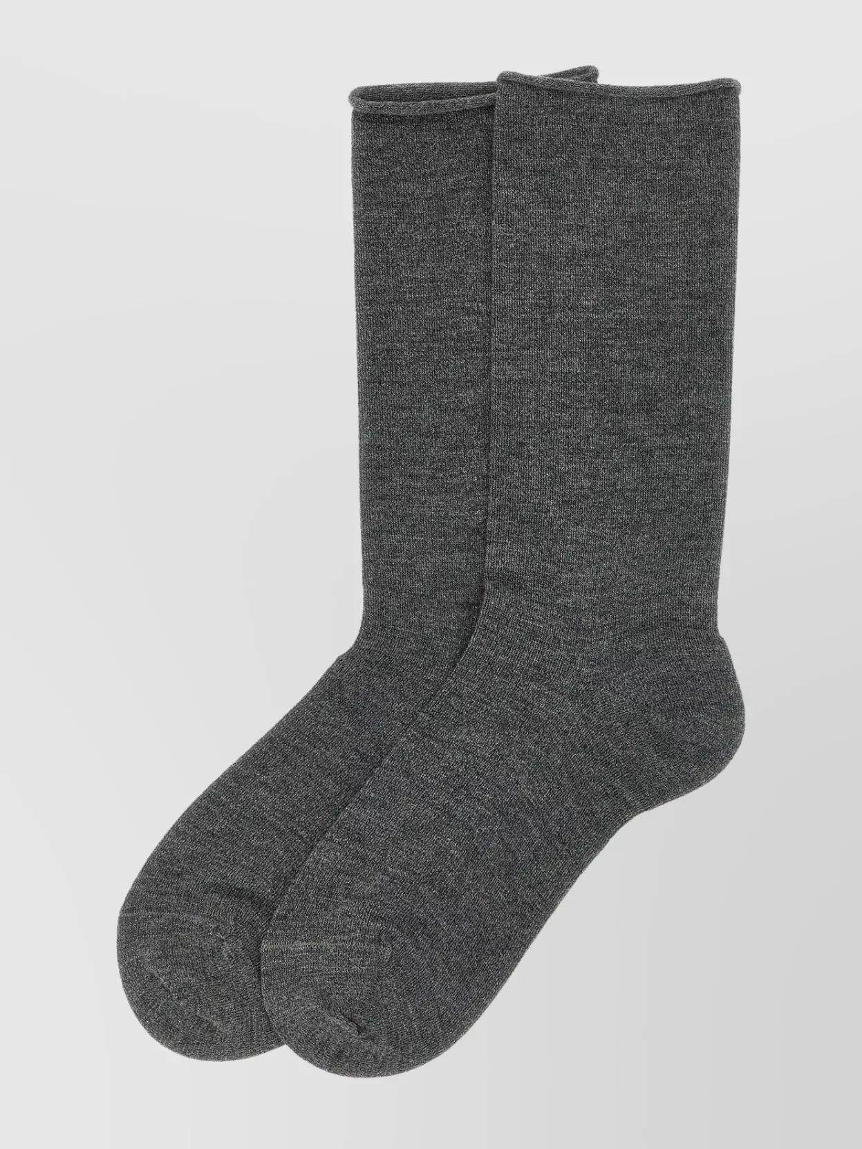 Brunello Cucinelli Cashmere Knit Mid-calf Length Socks In Gray