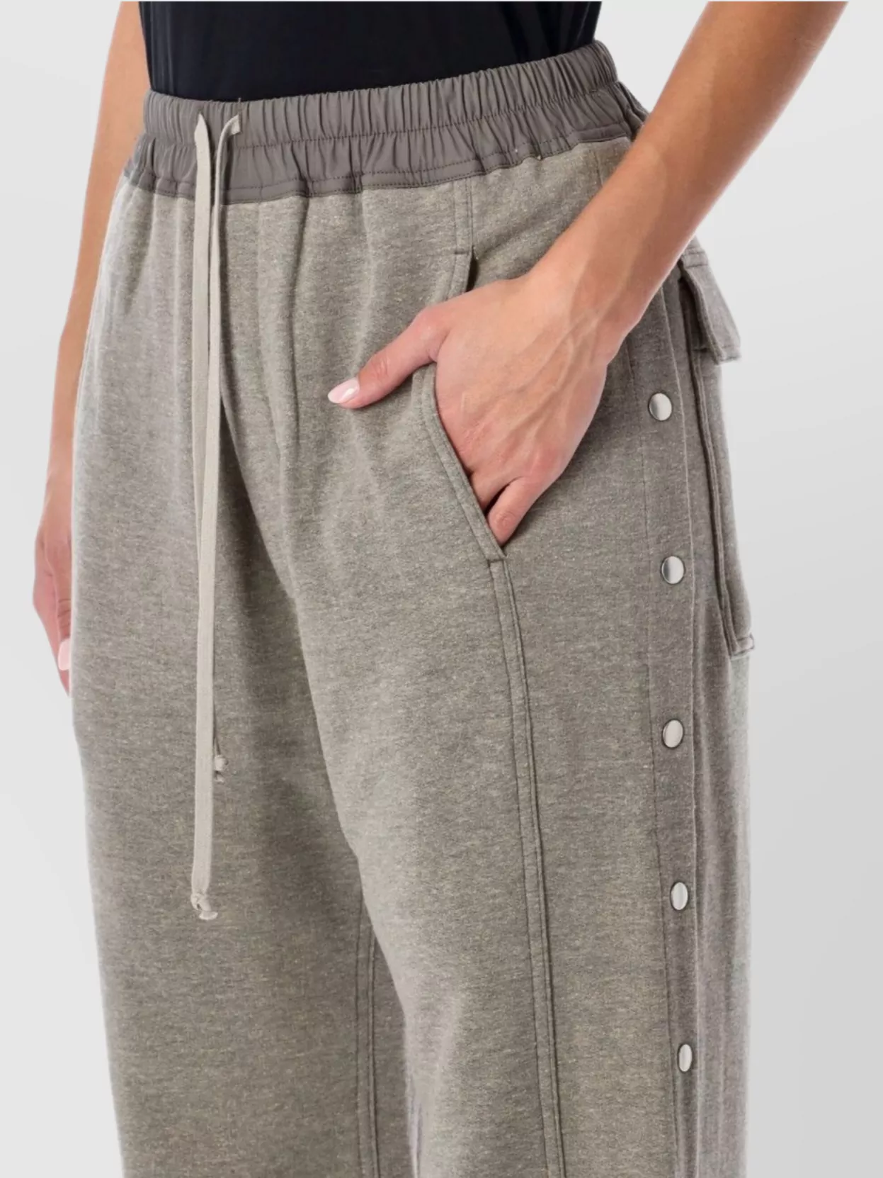 Rick Owens Drkshdw Wide Leg Jogging Trousers In Gray