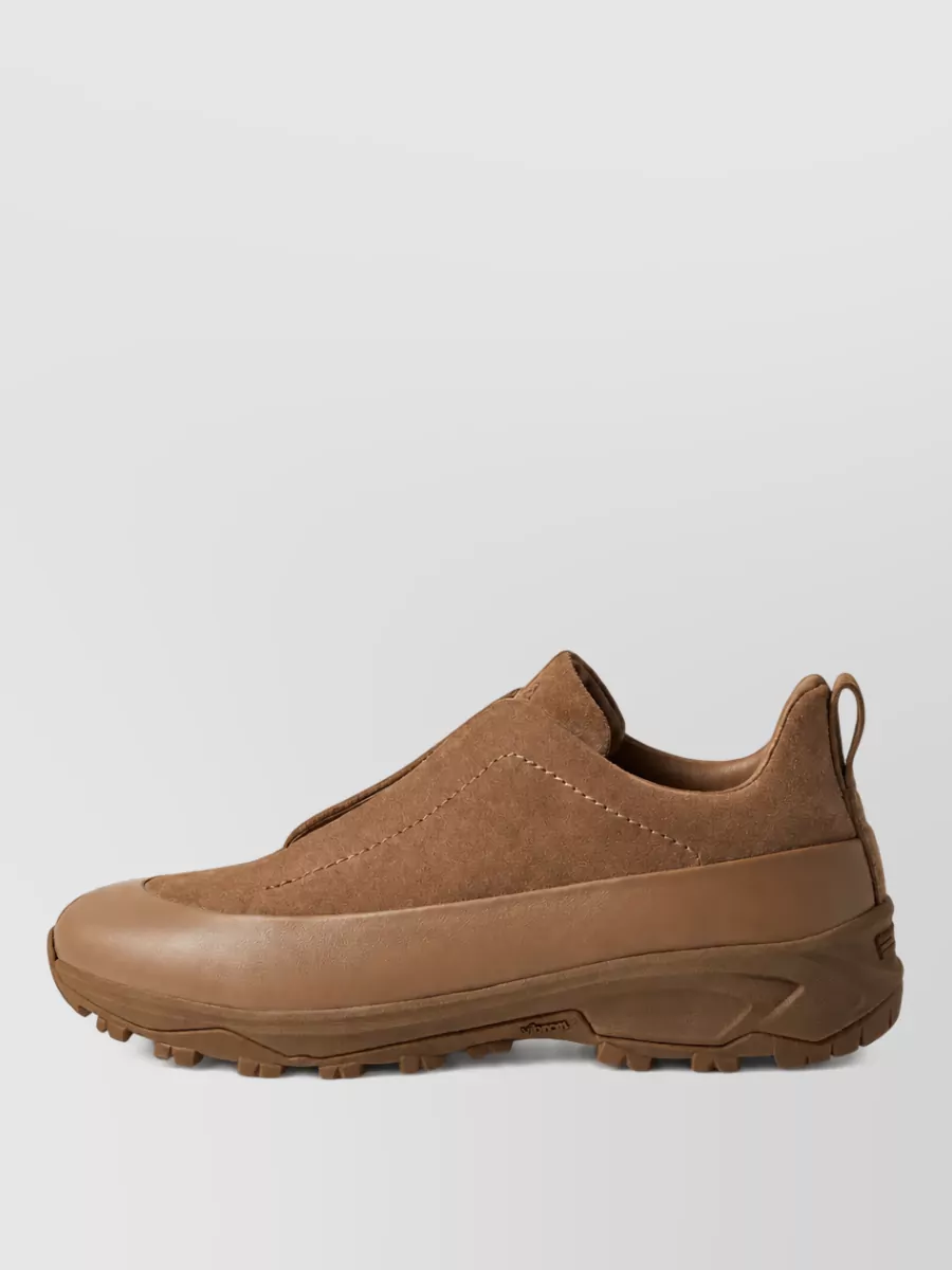 Zegna Leather Slip-On Sneakers