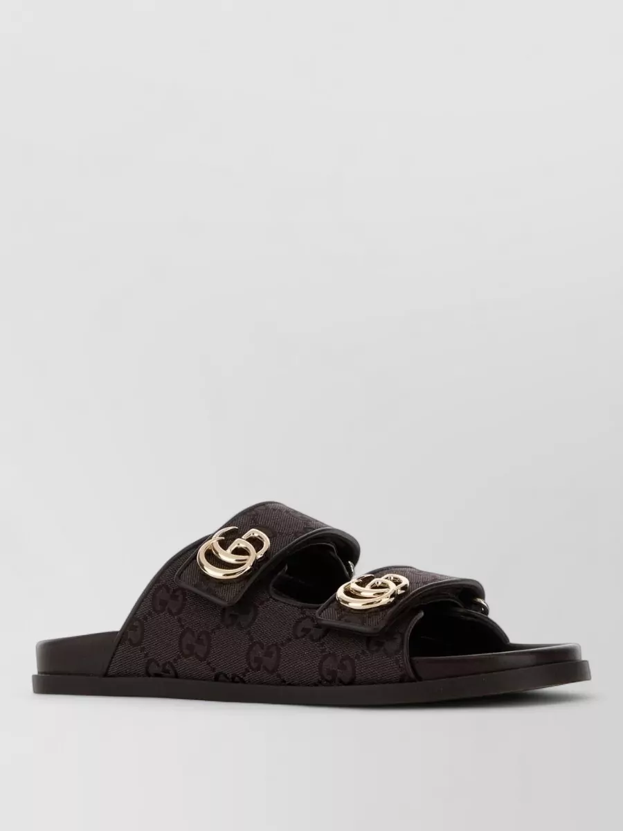 Gucci canvas slides
