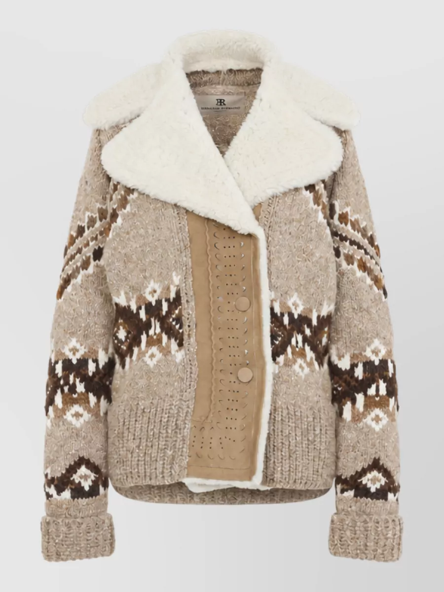 Ermanno Scervino Chunky-Knit Fair Isle Cardigan Coat