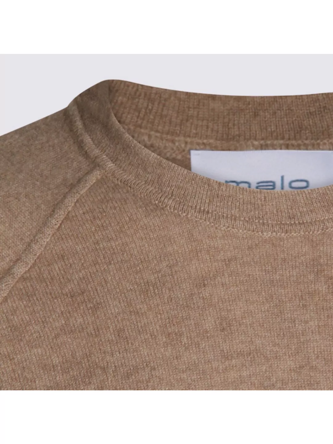 Malo Crew Neck Sweater With Raglan Sleeves And Ribbed Hem