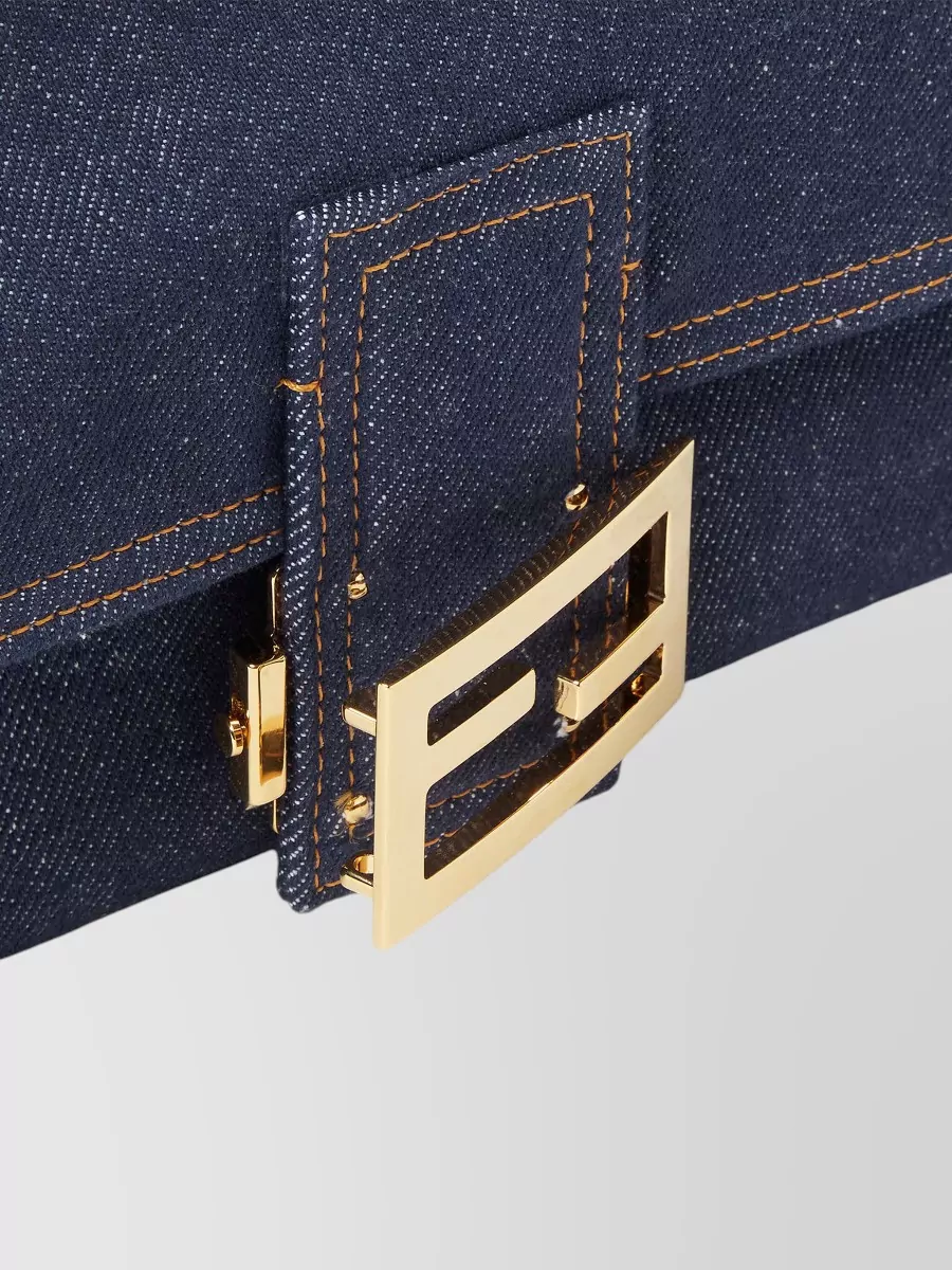 Fendi Baguette Denim Shoulder Bag