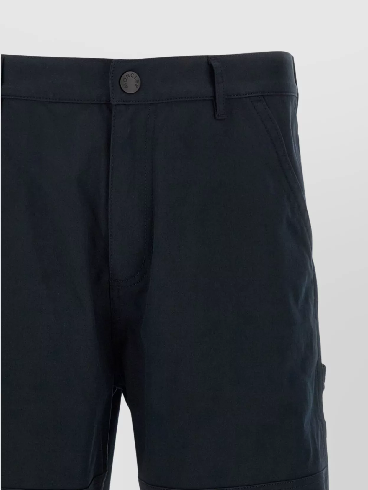 Moncler Cotton Trousers With Belt Loops And Pockets