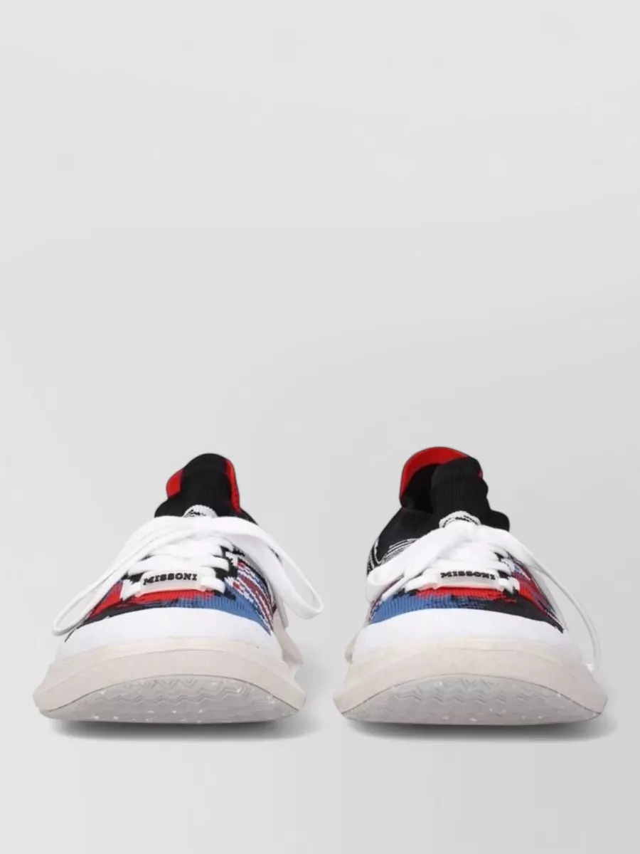 Missoni multicolor knit lace-up sneakers