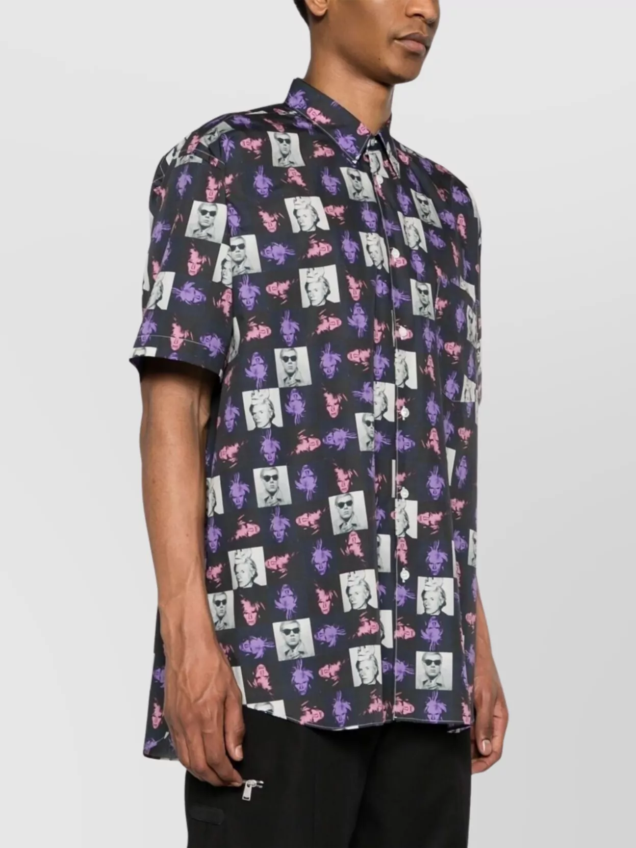 Comme Des Garçons Short Sleeve Graphic Print Button-Down Shirt