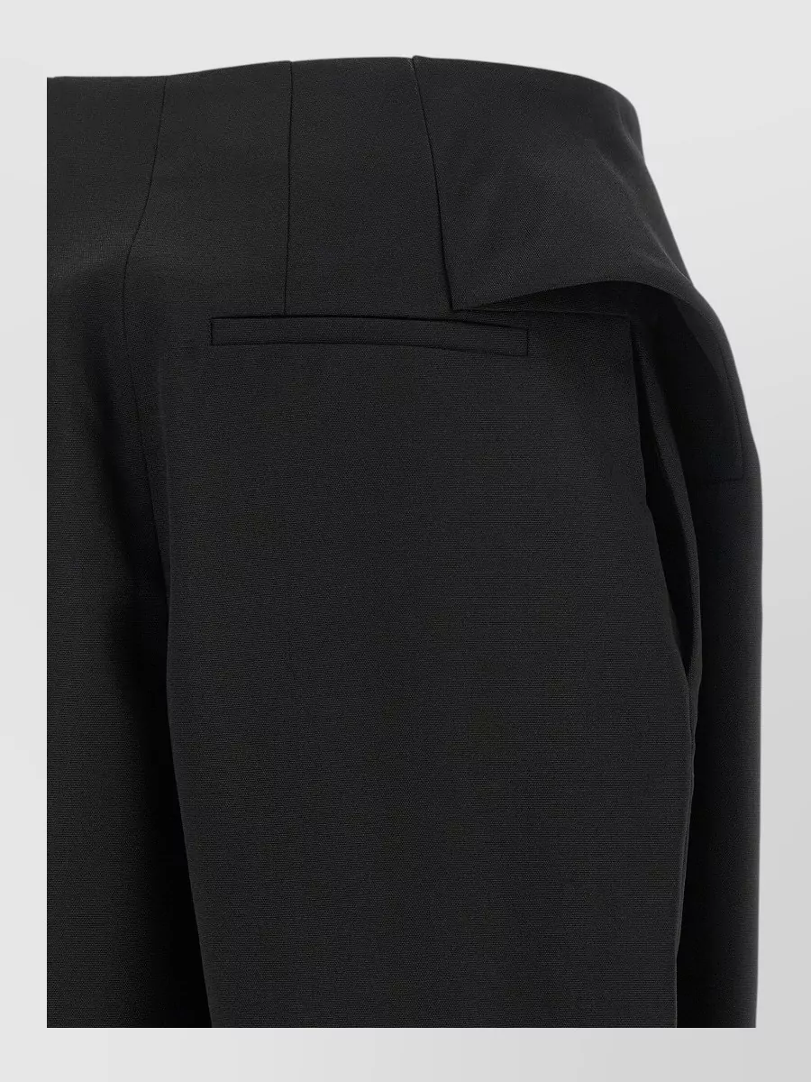 Jacquemus Virgin Wool Wide-Leg Bermuda Shorts