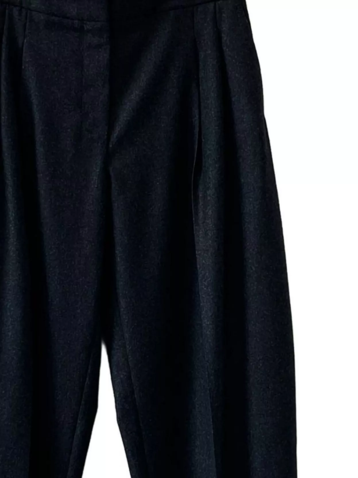 Alaïa High Waist Wide Leg Pleated Trousers In Black