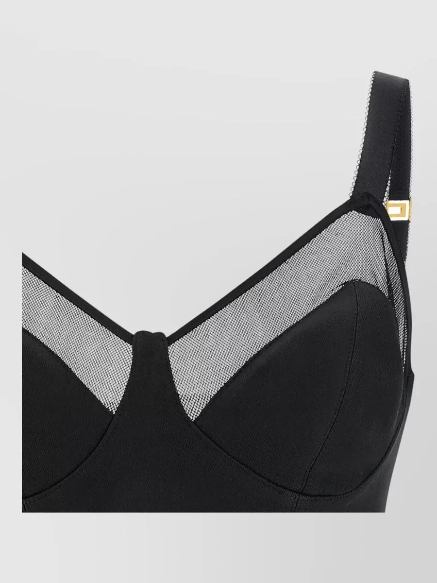 Elisabetta Franchi Wool bustier cropped bra top