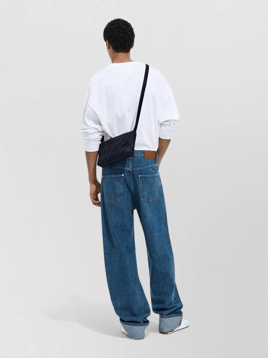 Bottega Veneta Wide-Leg Turned-Up Jeans