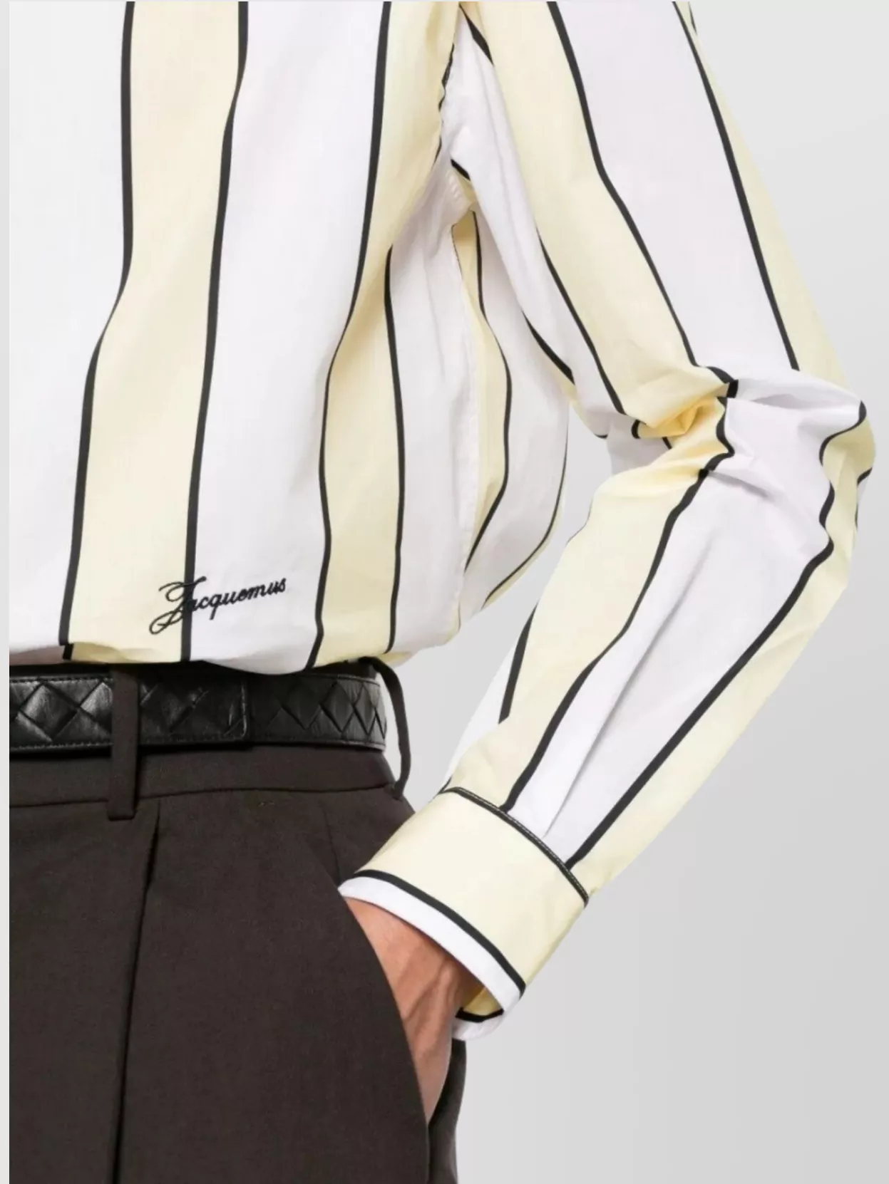Jacquemus Simon Shirt Buttoned Cuffs Striped Pattern