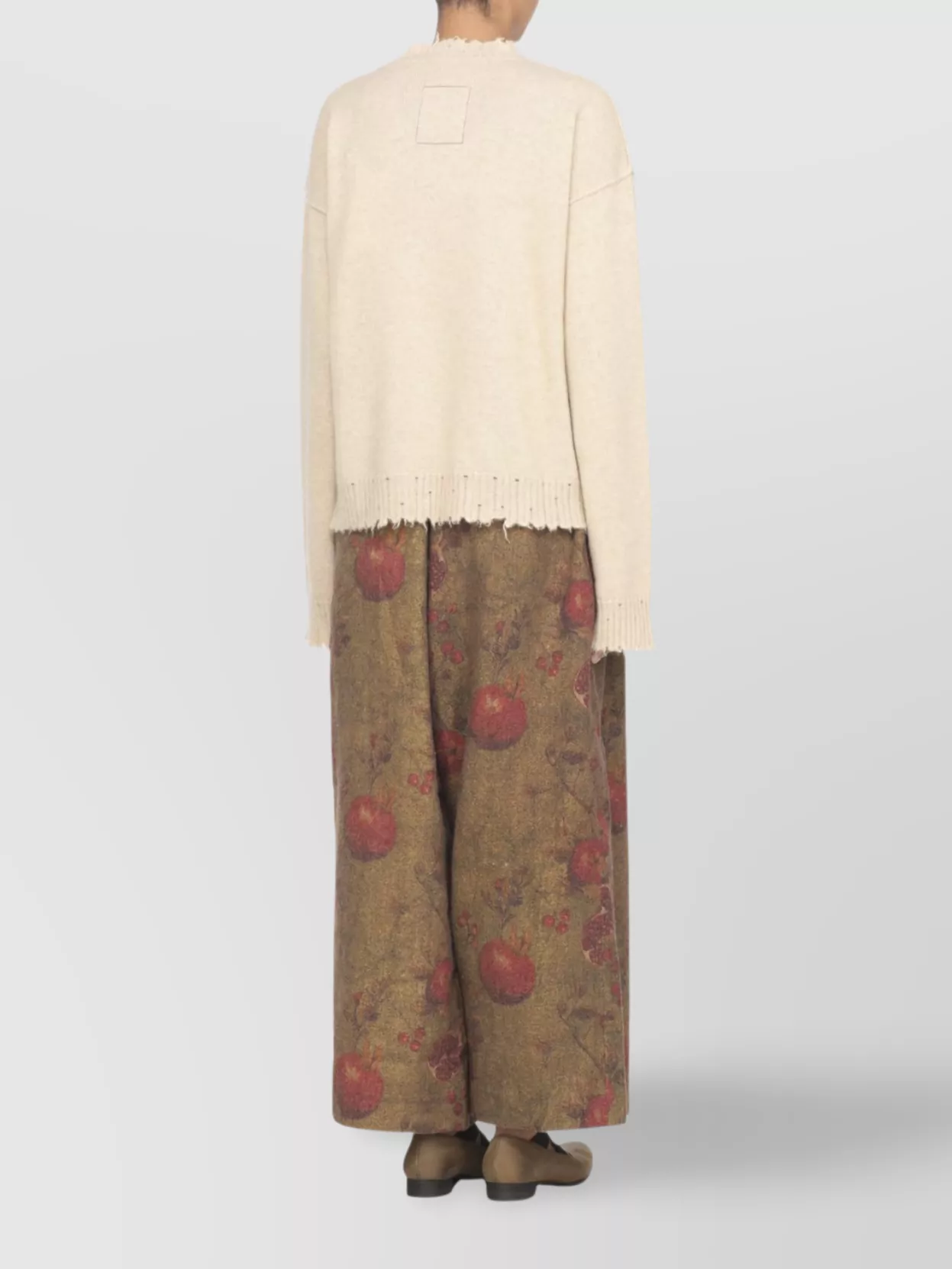 Uma Wang Cashmere Sweater With Crew Neck Design