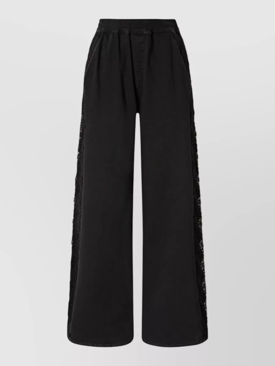 Pinko cotton high-rise wide-leg trousers