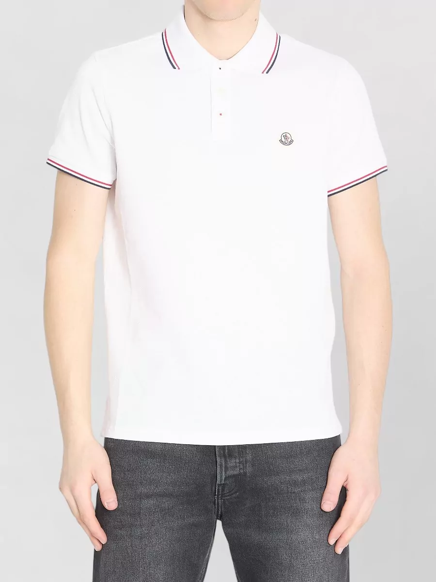 Moncler Regular Fit Cotton Piqué Polo Shirt