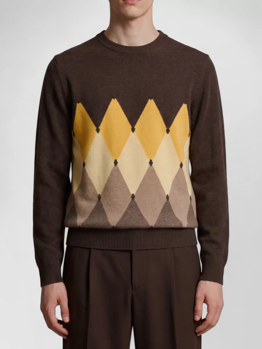 Ballantyne cashmere regular-fit crew-neck diamond-pattern jumper