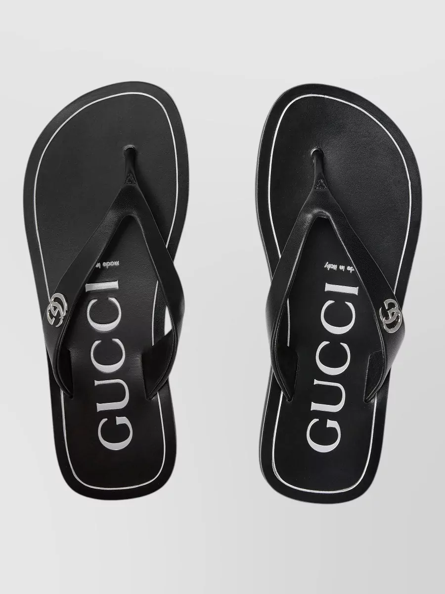 Gucci Leather Thong Sandals