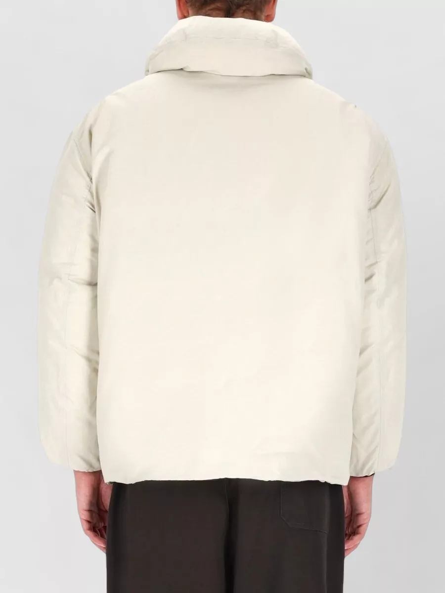 Lemaire High Collar Quilted Jacket Side Pockets