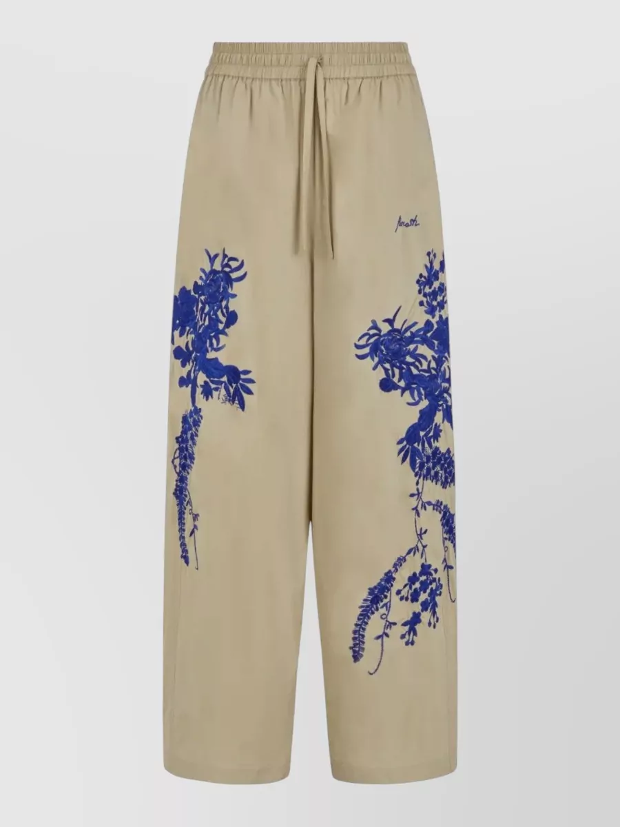 Parosh Embroidered lounge trousers