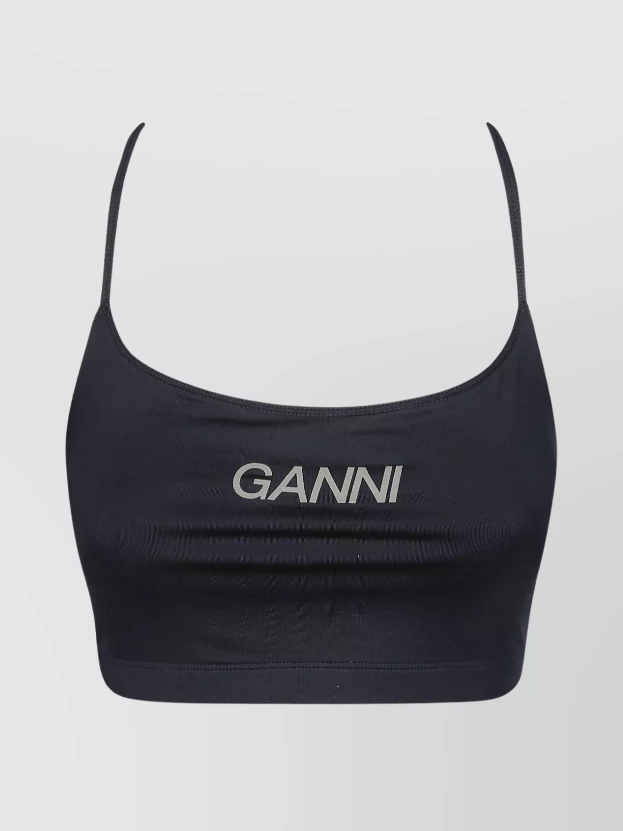 Shop Ganni Stretch Fit Cross-back Top